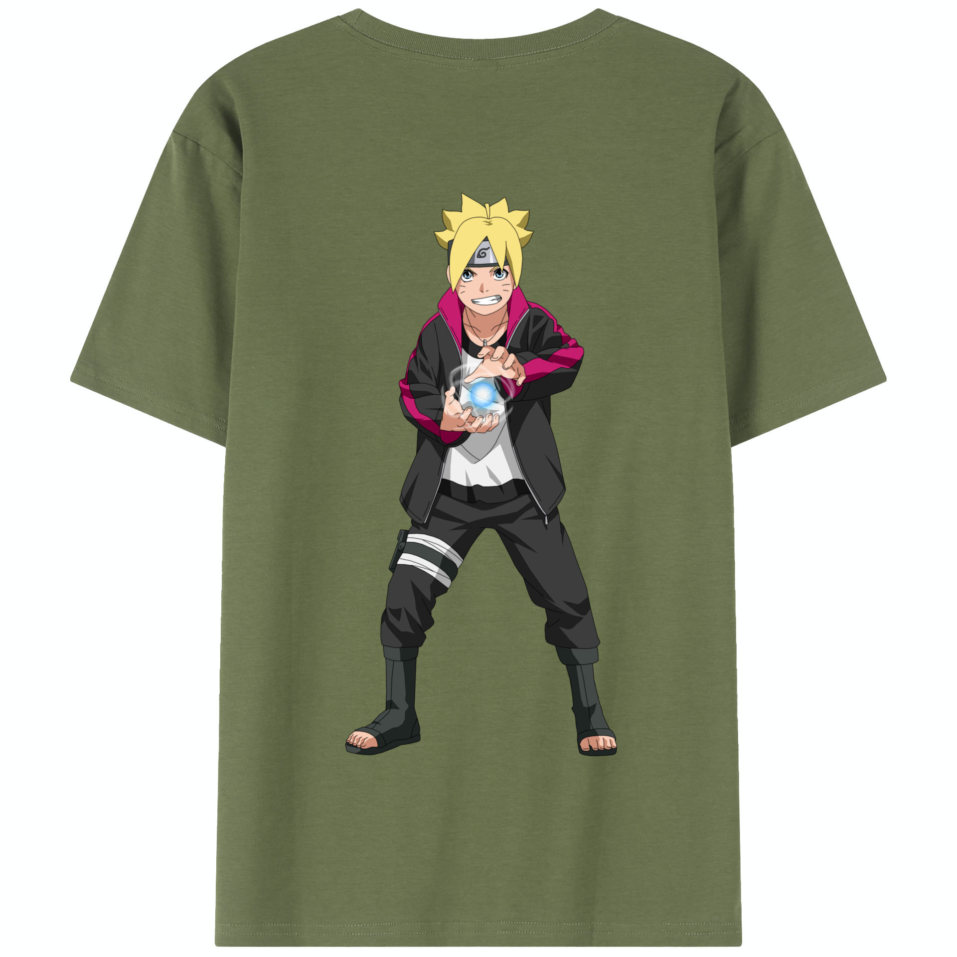 （画像用） NARUTO -ナルト- うずまき ボルト Uzumaki Boruto 綿100％半袖Tシャツ（背面プリント）